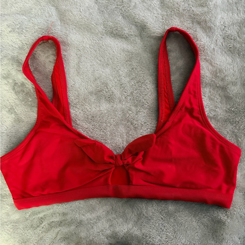 Revamped Scarlet Bikini Top with Bow